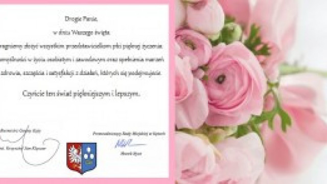 Życzenia z okazji Dnia Kobiet od Burmistrza Gminy Kęty i Przewodniczącego Rady Miejskiej w Kętach